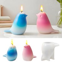 LZ120 3D Little Birds Candle Mold Casting Bird Epoxy Resin Molds DIY Animal Soap Plaster Ornaments Silicone Molde