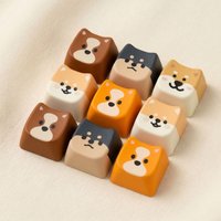 Funny Dog Pattern Finger Keyboard Pass The Time Anxiety Relief Keycap Keychain Lightweight Portable Decompression Students