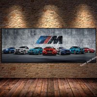 Supercar B M W Luxus Auto M3 Familie Poster M Serie Evolution Auto Leinwand Malerei Druck Moderne Wohnzimmer Wand Kunst Wohnkultur