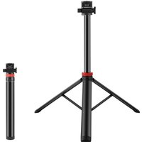 PULUZ 2m 8-section Aluminum Alloy 1/4 Screw Extend Cold Shoe Mount Selfie Stick Broadcast Fill Light Bracket Telescopic Tripod