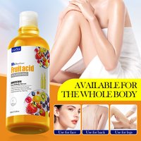 500ml Fruit Acid Facial Serum Cherry VC Brightening Body Essence Water Exfoliating Shrink Pores Moisturizing Softening Skin