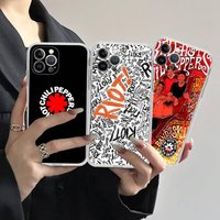 Red Hot Chili P-Peppers Band Transparent Phone Case For IPhone 17 Air 16 Pro Max 15 14 13 12 11Plus Shockproof Cover