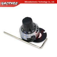 1PCS 3590S 6.35mm 4mm IBUW precision scale knob potentiometer knob equipped with multi-turn potentiometer