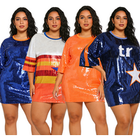 2026 Baseball Geme Day Outfits Shirts Bling Sequin Jersey Dress for Women