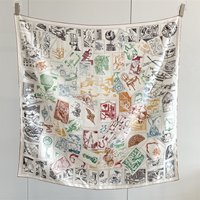 Twill Silk Scarf 90CM Luxury Brands Square Shawls Natural Mulberry Scarves Hair Neck Bandannas Neck Head Accessories