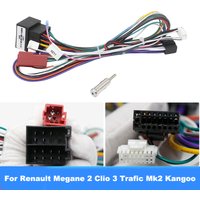 For Renault Clio 3 Megane 2 16Pin to ISO CANBUS Decoder Wiring Harness Adapter Car Radio Cable