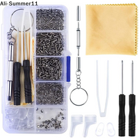 ãJr2ã500Pcs/Box 2026 New Eyeglasses Sunglass Repair Tool Kits With Screws Nose Pads Screwdriver Nuts Optical Parts Assorted