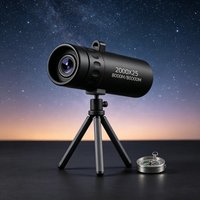 2000X25 HD Camping Monocular Telescope 80000M Long Range Mini Pocket Handheld for Hiking Bird Watching Hunting Outdoor
