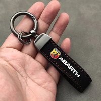 High quality Suede Key Ring Sport Car Keychain Auto interior For Fiat 500 Abarth FR Punto Bravo Tipo Panda Doblo Stilo Viaggio