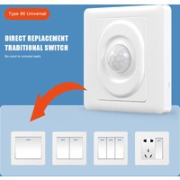 220V PIR Motion Sensor Light Switch Auto On/Off LED Night Light Indoor Outdoor Energy-Saving Security Lighting Wall Mount