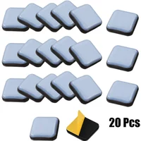 20PCS Feet Glider Sliding Pads Home Furniture Sliders Furniture Gliders PTFE Square Floor Mover Pads For Household Hardware
