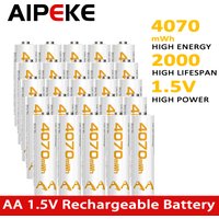 AIPEKE 1.5V 4070mWh double Aa Rechargeable Batteries USB 1.5V Lithium rechargeable battery АА Mouse Remote Control Toy Car
