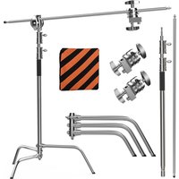 2.6M/8.5FT Stainless Steel Century Foldable Light Stand Tripod Magic Leg Photography C-Stand For Spot Light,Softbox,Photo Studio