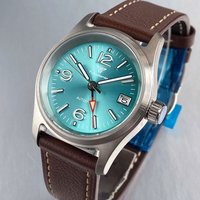 Tandorio GMT NH34A Automatic Men Watch Dual Time 316L Steel or T1 Grade Titanium 36mm 200m Waterproof Sapphire Crystal Luminous