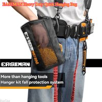 EASEMAN Heavy Duty Quick Hanging Bag - Mesh Visible for Electrician Tools Organizer Pouch