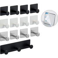 Heavy Duty Adhesive Towel Hooks Stick on Hanger Wall Waterproof Stainless Steel Sticky Hooks for Hanging Bathroom Kitchen Home