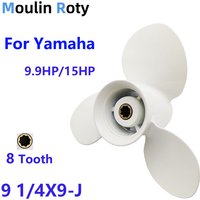 Propeller 9 1/4X9-J for Yamaha 63V-45945-10-El Propeller Suitable for Yamaha 2-Stroke 9.9Hp 15Hp