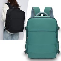 Expandable Carry-On Travel Backpack, 180 ° Opening Boarding Bag, Multi-Pocket Casual Bag for Daily Use & Trips