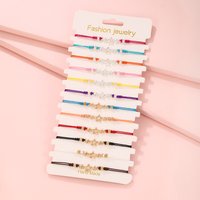 12Pcs set Girls Star Accessories Handmade Braid Rope Adjustable Bracelet Best Gift for Your Friend