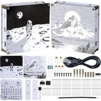 DIY Light Painting Lamp Soldering Kit Night Light Solder Project Practice Electronic Kit with Adjustable Brightness for Learning