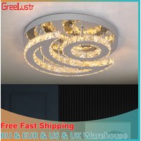 Modern Ceiling Lamp Crystal Led Sun Moon Design Chandelier Pendant Light Luminaire Fixtures Living Dining Room Bedroom Decor