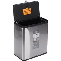 8L Stainless Steel Trash Can Square Design Wall-Mounted Kitchen Garbage Bin