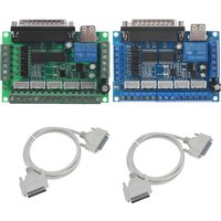 5 Axis MACH3 CNC Breakout Board with USB Cable DB25 Parallel Cable MACH3 Parallel Port Control for Stepper Motor Driver TB6600
