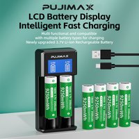 PUJIMAX 18650 2500mAh Rechargeable Battery 3.7V Lithium-ion Battery for Pointer Doorbell Flashlight Headlight Medical Equipment