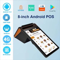 Desktop 8 Inch 3+16GB Touch Screen Pos Systems Android 13 Handheld Mobile POS Machine Terminal 80mm Printer POS Termina