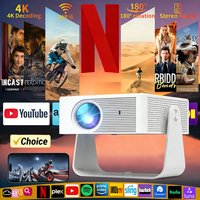 New X3 Native 720P Projector With 4K Decoding & 2.4G 5G WiFi6 BT Home HD YOUTUBE NETFLIX Android portable intelligent projector