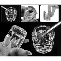 1/2 Octagonal Small Crystal Cups with Lids, Used as Special Liquid Cups for Making Crystal Nails