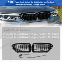 Front Kidney Grille Racing Bumper Grills with White DRL Light for BMW G30 G31 pre-facelift 2017 2018 2019 51137390863
