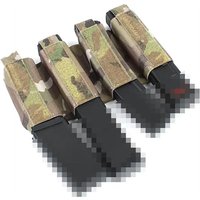 Outdoor Vest Dope SMG 9MM Bag Small 9mm Airsoft Mag Quadruple 4 Partition Mag Insert Pouch Glock H&K MP5 MP9 ARP9 MI16
