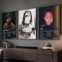 Rapper Lil Durk Deep Thoughts Poster HD Art Sticky Wall Waterproof Home Living Room Bar Decoration