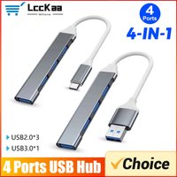 Mini USB Type C Hub Mobile Phone Computer One Drag Four Expanders High Speed Transmission USB Dock Multi Function Wire Divider