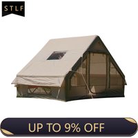 Inflatable Hot Tent 4-6 Person 4-Season Waterproof Oxford Fabric Easy Setup Glamping Tent with Stove Jack & Carry Bag