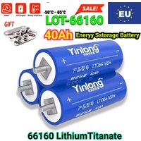 1-6PCS 2.3V 40Ah battery original Yinlong LTO66160 10C discharge DIY12V 24V low temperature resistant lithium Titanate batteries