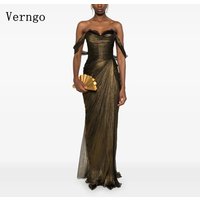 Verngo Shiny Mermaid Prom Gowns Off The Shoulder Mermaid Formal Occasion Dresses Women Modern Evening Dress Customized