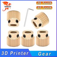 Mk7 MK8 Extrusion Gear 26 40 Tooth Teeth Brass Drive Gear Feeding Gear Wheel for Anet A8 Ender3 Cr10 3D Printer Extruder