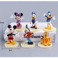 Dsn Hot Sales 6pcs/set Mickey Mouse Action Figures Minnie Donald Duck PVC Cake Ornaments Collection Decoration Children Gifts