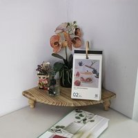 3D Corner Shelf Triangle Shelf Corner Bracket Storage Rack Wall Mounted Table Decor Tray Home Organizer For Kitchen Bathroom