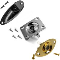 1Pcs Square/Boat Style/Oval Metal 1/4Inch Output Jack Plate Input Jack Socket w/Screws /for Electric Guitar Replacement Parts