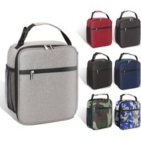 Lunch Bag Thermal Insulation Lunch Box Storage Handbag Solid Color Multifunctional Kid School Lunch Bags Picnic Food Pouch New