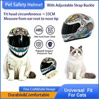 Pet Helmet For Cats Small Dogs Chinese Lion Dance Pattern ABS Buckle Outdoor Travel Photo Prop