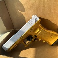 Portable White Gold G17 Extra Lower Magazine Toy Accessory for Family Outdoor Activity Game