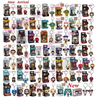 41 styles New Arrival FUNKO POP Keychains Yoda Leia Keychain Boba Feit Minnie Katy batman Spidey Witch Mirio Action Figure Toys