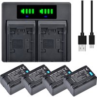VW-VBT190 VW VBT190+LED USB Dual Charger for Panasonic HC-V160 HC-V180 HC-V201 HC-V210 HC-V770 HC-VX989 HC-VXF990 HC-VX1K WXF1K