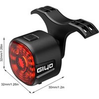 AliExpress GIYO GlYO Bicycle Tail Light - Smart with Auto Brake Sensing / Non-Smart Option - IP66 Waterproof USB Rechargeable for MTB/Road Bike