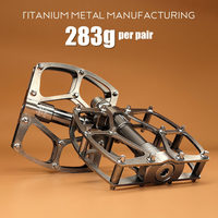 SHANMASHI New titanium alloy CNC bicycle pedal Ultralight road mtb bike 3 bearings mountain bike folding bike pedal 283g