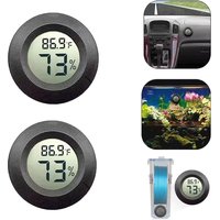 5/1pcs Mini Hygrometer Thermometer Fahrenheit or Celsius Meter Digital LCD Monitor Indoor Room Round Humidity Temperature Gauge